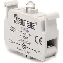 Emas Cb7 Yedek Led'li 12-30V Ac/dc Mavi Sinyal Blok