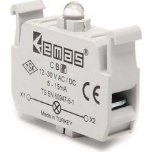Emas Cb8 Yedek Led'li 12-30V Ac/dc Sarı Sinyal Blok