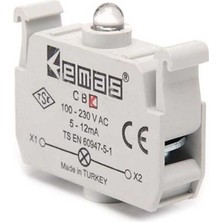 Emas Cbk Yedek Led'li 100-230V Ac Kırmızı Sinyal Blok