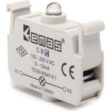 Emas Cbm Yedek Led'li 100-230V Ac Mavi Sinyal Blok