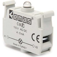 Emas Cbs Yedek Led'li 100-230V Ac Sarı Sinyal Blok