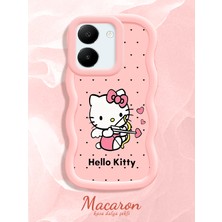 HONTINGA Vivo Y27S Uyumlu Kılıf Düşüme Önleyici Basitlik Anti Düşme Kamera Koruyucu Basit Pembe Yumuşak Silikon Couple Telefon Kılıfı Kitty Desen K9-0312