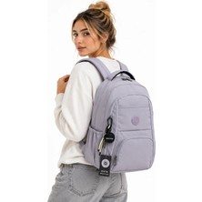 Bevitton 2000 Lavanta Su Geçirmez Kumaş Okul Çantası Unisex Okul Sırt Çantası