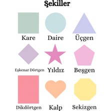 Ti Play Şekiller Eğitim Sınıf Panosu 50X70CM Bristrol Karton