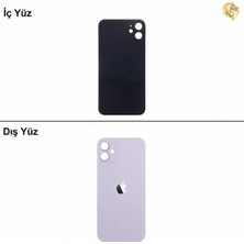 Arsking iphone 11 iPhone 11 Mor Renk Arka Kapak Arka Cam Batarya Kapağı Lazer Kesim Kapak Pil Kapağı