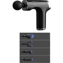 Belle Fusion Mey Ithalat® Taşınabilir Şarjlı Masaj Tabancası 4 Başlıklı Kas Rahatlatıcı Masaj Aleti