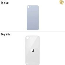 Arsking iPhone Se 2020 Beyaz Renk Arka Kapak Arka Cam Batarya Kapağı Lazer Kesim Kapak Pil Kapağı
