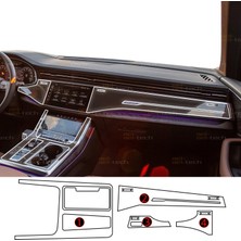 Ael-Tech Audi Q7 Uyumlu Orta Konsol ve Piano Black Tpu Koruyucu 4lü Set 2020-2026