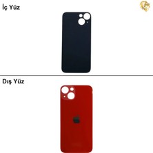 Arsking Iphone 13 Kırmızı Renk Arka Kapak Arka Cam Batarya Kapağı Lazer Kesim Kapak Pil Kapağı