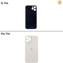 Arsking iPhone 12 Pro Max Gümüş Renk Arka Kapak Arka Cam Batarya Kapağı Lazer Kesim Kapak Pil Kapağı