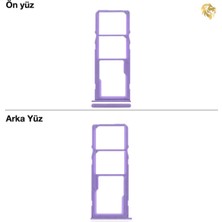 Arsking Samsung Galaxy A21 Sim Iç Yuvası Çiftli ile Uyumlu Mor Çiftli Sim Yuvası Ikili Sim Tepsisi Çiftli Sim Aparatı Dual Sim Çekmecesi