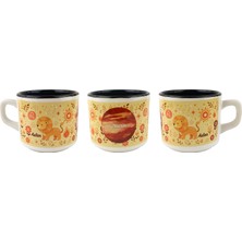 Palto Tasarım Kişiye Özel Aslan Burcu Tasarımlı Beyaz Burc Kupa - Hediyelik Kupa Fincan Mug