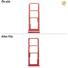 Arsking Samsung Galaxy A21S Sim Iç Yuvası Çiftli ile Uyumlu Kırmızı Çiftli Sim Yuvası Ikili Sim Tepsisi Çiftli Sim Aparatı Dual Sim Çekmecesi