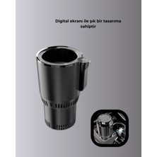Belle Fusion Mey Ithalat® Isıtma Soğutma Özellikli Araç Bardaklığı Çakmak Girişli Akıllı Yeni Nesil