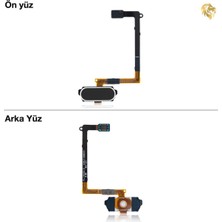 Arsking Samsung Galaxy S6 Home Tuşu Siyah Parmak Izi Butonu Açma-Kapama Butonu Açma-Kapama Tuşu Yan Güç Tuşu Power Tuşu Home Tuşu Touch Id Parmak Izi Sensörü ile Uyumlu