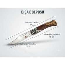 Bıçak Deposu Manas Özel Seri Ahşap Kabza Çakı 27 cm