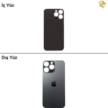Arsking iPhone 13 Pro Max Grafit Renk Arka Kapak Arka Cam Batarya Kapağı Lazer Kesim Kapak Pil Kapağı