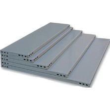 BölgeRaf 4 Adet Galvaniz Çelik Raf Tablası - Depo, Arşiv, Kiler, Dosya, Market Rafı 31X75 Cm-0.70 mm