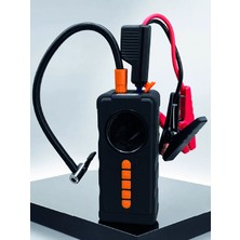 Belle Fusion Mey Ithalat® 4'ü 1 Arada Akü Takviye Cihazı Dijital Lastik Şişirme Kompresörü 10000MAH Powerbank ve LED Fener