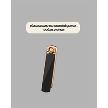 Belle Fusion Mey Ithalat® Rüzgar Geçirmez Elektronik Çakmak – Modern Tasarım, Metal Gövde