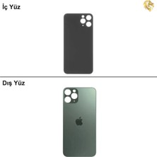 Arsking iPhone 11 Pro Max Yeşil Renk Arka Kapak Arka Cam Batarya Kapağı Lazer Kesim Kapak Pil Kapağı