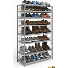 BölgeRaf Çelik Raf 8 Katlı Ayakkabılık Rafı 43X75X200 Dekoratif Raf, Depo Rafı, Arşiv Rafı, Kiler Rafı