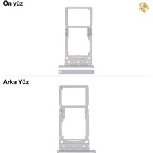 Arsking Samsung Galaxy A34 Sim Iç Yuvası Çiftli ile Uyumlu Gümüş Çiftli Sim Yuvası Ikili Sim Tepsisi Çiftli Sim Aparatı Dual Sim Çekmecesi