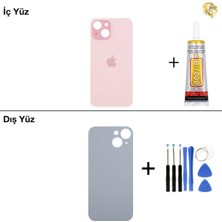 Arsking 15 Pembe Arka Kapak Arka Cam Batarya Kapağı Lazer Kesim Kapak Pil Kapağı + B-7000 Yapıştırıcı + Tamir Seti