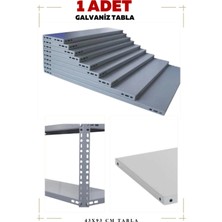 BölgeRaf 1 Adet Galvaniz Çelik Raf Tablası - Depo, Arşiv, Kiler, Dosya, Market Rafı 43X93 Cm-0.70 mm