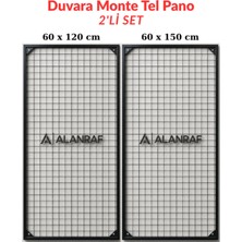 BölgeRaf Sık Telli Tel Raf - Tel Pano Stand, Duvar Askılığı Ikili Fırsat Set 60X120 cm ve 60X150 cm
