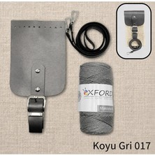 Oxford İplik Telefon Çantası Seti 17 Koyu Gri