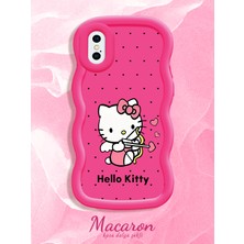 HONTINGA iPhone x Uyumlu Kılıf Düşüme Önleyici Basitlik Anti Düşme Kamera Koruyucu Basit Kırmızı Yumuşak Silikon Couple Telefon Kılıfı Kitty Desen K9-0312