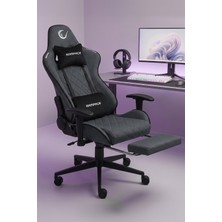 Rampage KL-R29 Myth Pro Üst Seviye Terletmez Kumaş   Gri Gaming Oyuncu Koltuğu