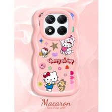 HONTINGA Xiaomi Redmi Note 14 Pro 4g Uyumlu Kılıf Düşüme Önleyici Basitlik Anti Düşme Kamera Koruyucu Basit Pembe Yumuşak Silikon Couple Telefon Kılıfı Kitty Desen K9-0315