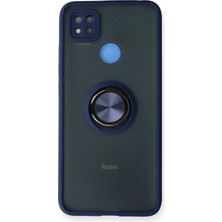 Mbb E-Ticaret Mey Ithalat®   Redmi 9c Kılıf Montreal Yüzüklü Silikon Kapak - Lacivert