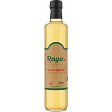 Raya Organik Elma Sirkesi 500 ml Türkiye Menşeli Doğal Fermantasyon ile Üretilmiş