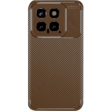 Mbb E-Ticaret Mey Ithalat®   Mi 14T Kılıf Auto Focus Karbon Kapak - Kahverengi