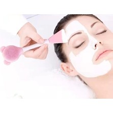 Mbb E-Ticaret Mey Ithalat® Silikon Yüz Temizleme Fırçası ve Maske Uygulama Spatulası