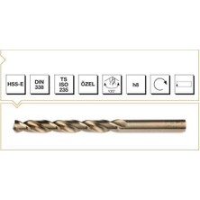 Mbb E-Ticaret Mey Ithalat® Makina Takım Hss-E Altın Seri Inox Delme Matkap Ucu 10 mm