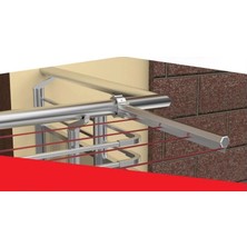 Mbb E-Ticaret Mey Ithalat® Koral Sabit Alüminyum Balkon Çamaşır Kurutmal Askılığı