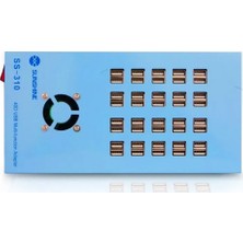 40 Usb Çoklu Şarj Aleti. Kafe Otel Fuar Kullanıma Uygun. Fanlı, Metal Kasa. Sunshine SS-310