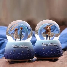 Mbb E-Ticaret Mey Ithalat® White Moon Kar Küresi Orta Boy