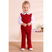 Babymod Triko Süveterli  3 Parça Pantolonlu Kışlık  Kız Çocuk Takım