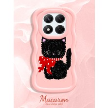 HONTINGA Xiaomi Redmi Note 14 Pro 4g Uyumlu Kılıf Düşüme Önleyici Basitlik Anti Düşme Kamera Koruyucu Basit Pembe Yumuşak Silikon Couple Telefon Kılıfı Kedi Desen K9-0319