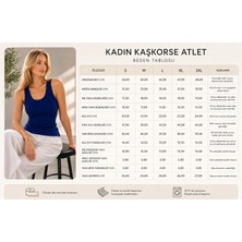 We&Me Kadın Kaşkorse Fitilli Slim Fit Atlet U Yaka Esnek Günlük Basic Ribana Atlet