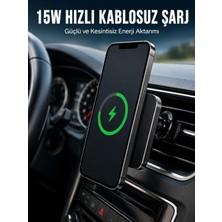 Değirmen Grup Manyetik Kablosuz Araç Şarj Cihazı 15W Magsafe Araç Içi Telefon Tutucu - Lisinya