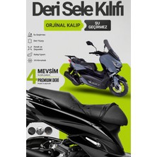 Motobros Motosiklet Koltuk Kılıfı Arora Max Pro Leatherfit Deri Motosiklet Sele Kılıfı Motor Sele Kılıfı Su Geçirmez