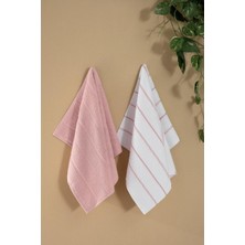 Arliva Santana Bukle Mutfak Havlusu 2'li Set Beyaz/pembe 40X60