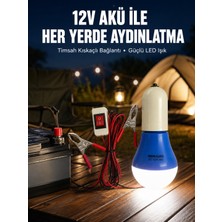 tp 12V LED Ampul Timsah Kıskaçlı Taşınabilir Aydınlatma - Lisinya