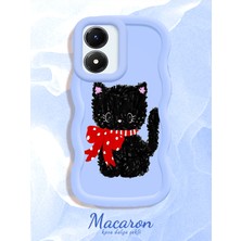 HONTINGA Vivo Y02S Uyumlu Kılıf Düşüme Önleyici Basitlik Anti Düşme Kamera Koruyucu Basit Mavi Yumuşak Silikon Couple Telefon Kılıfı Kedi Desen K9-0319
